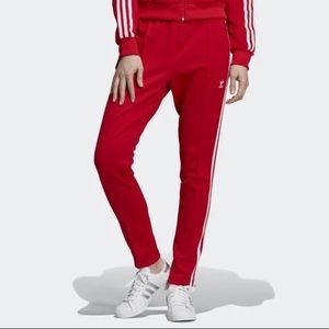 Adidas SST Track Pants - Scarlet (M)